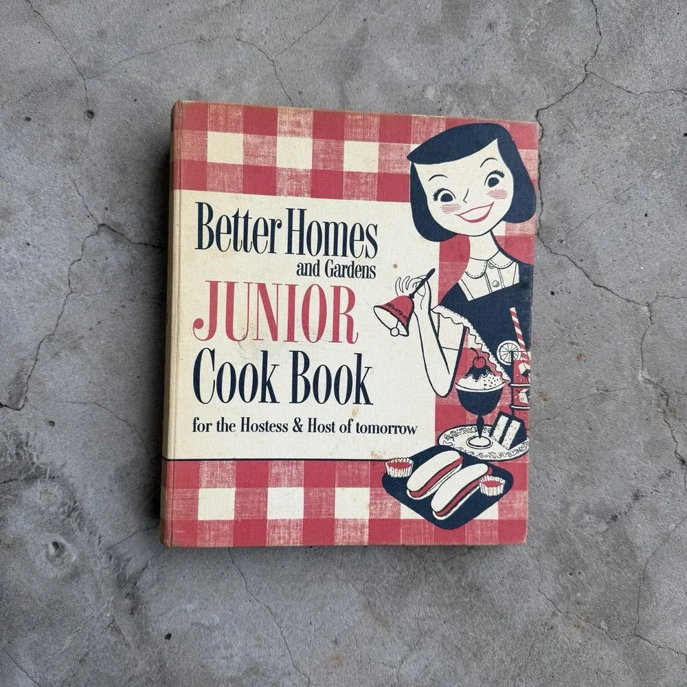 Better Homes And Gardens Junior Cookbook Vintage First Edition 1955 Red & White